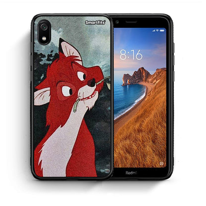 Θήκη Xiaomi Redmi 7A Tod And Vixey Love 1 από τη Smartfits με σχέδιο στο πίσω μέρος και μαύρο περίβλημα | Xiaomi Redmi 7A Tod And Vixey Love 1 case with colorful back and black bezels
