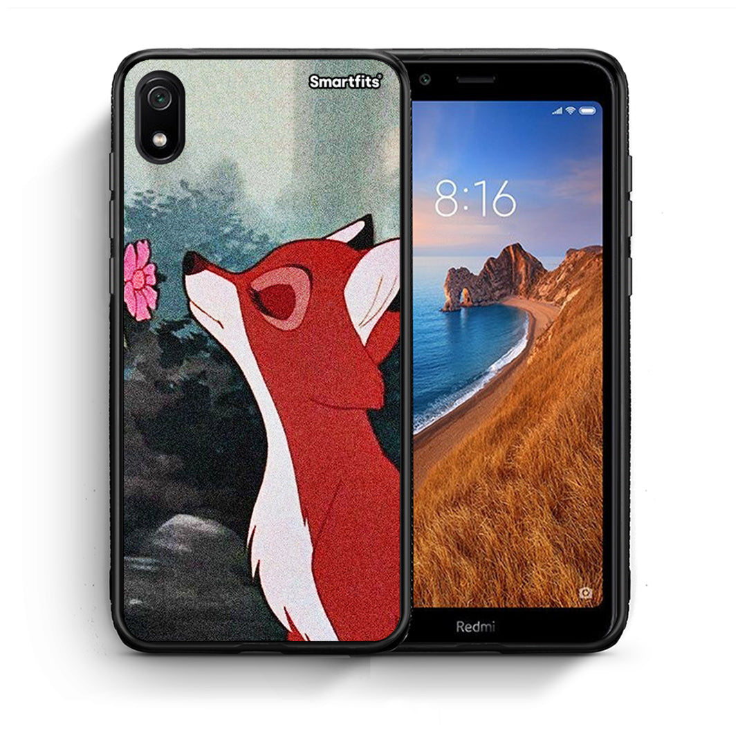 Θήκη Xiaomi Redmi 7A Tod And Vixey Love 2 από τη Smartfits με σχέδιο στο πίσω μέρος και μαύρο περίβλημα | Xiaomi Redmi 7A Tod And Vixey Love 2 case with colorful back and black bezels