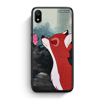 Xiaomi Redmi 7A Tod And Vixey Love 2 θήκη από τη Smartfits με σχέδιο στο πίσω μέρος και μαύρο περίβλημα | Smartphone case with colorful back and black bezels by Smartfits