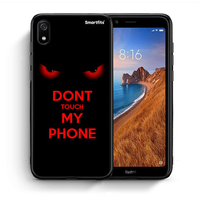Θήκη Xiaomi Redmi 7A Touch My Phone από τη Smartfits με σχέδιο στο πίσω μέρος και μαύρο περίβλημα | Xiaomi Redmi 7A Touch My Phone case with colorful back and black bezels