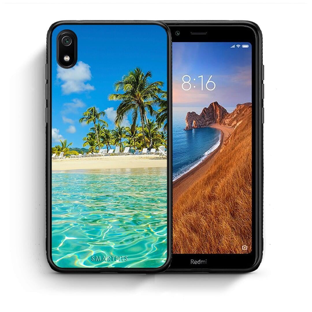 Θήκη Xiaomi Redmi 7A Tropical Vibes από τη Smartfits με σχέδιο στο πίσω μέρος και μαύρο περίβλημα | Xiaomi Redmi 7A Tropical Vibes case with colorful back and black bezels