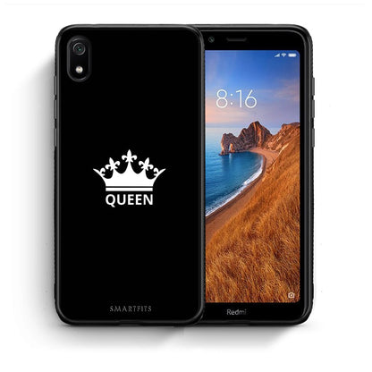 Θήκη Xiaomi Redmi 7A Queen Valentine από τη Smartfits με σχέδιο στο πίσω μέρος και μαύρο περίβλημα | Xiaomi Redmi 7A Queen Valentine case with colorful back and black bezels