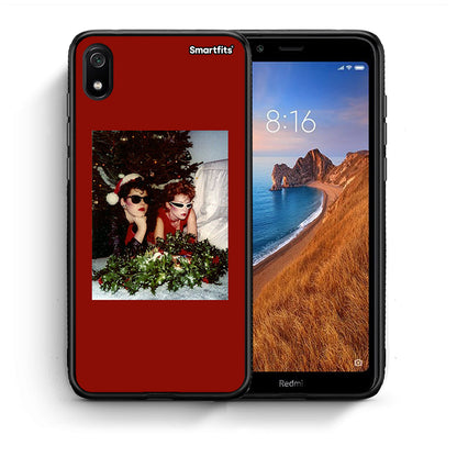 Θήκη Xiaomi Redmi 7A Waiting For Xmas από τη Smartfits με σχέδιο στο πίσω μέρος και μαύρο περίβλημα | Xiaomi Redmi 7A Waiting For Xmas case with colorful back and black bezels