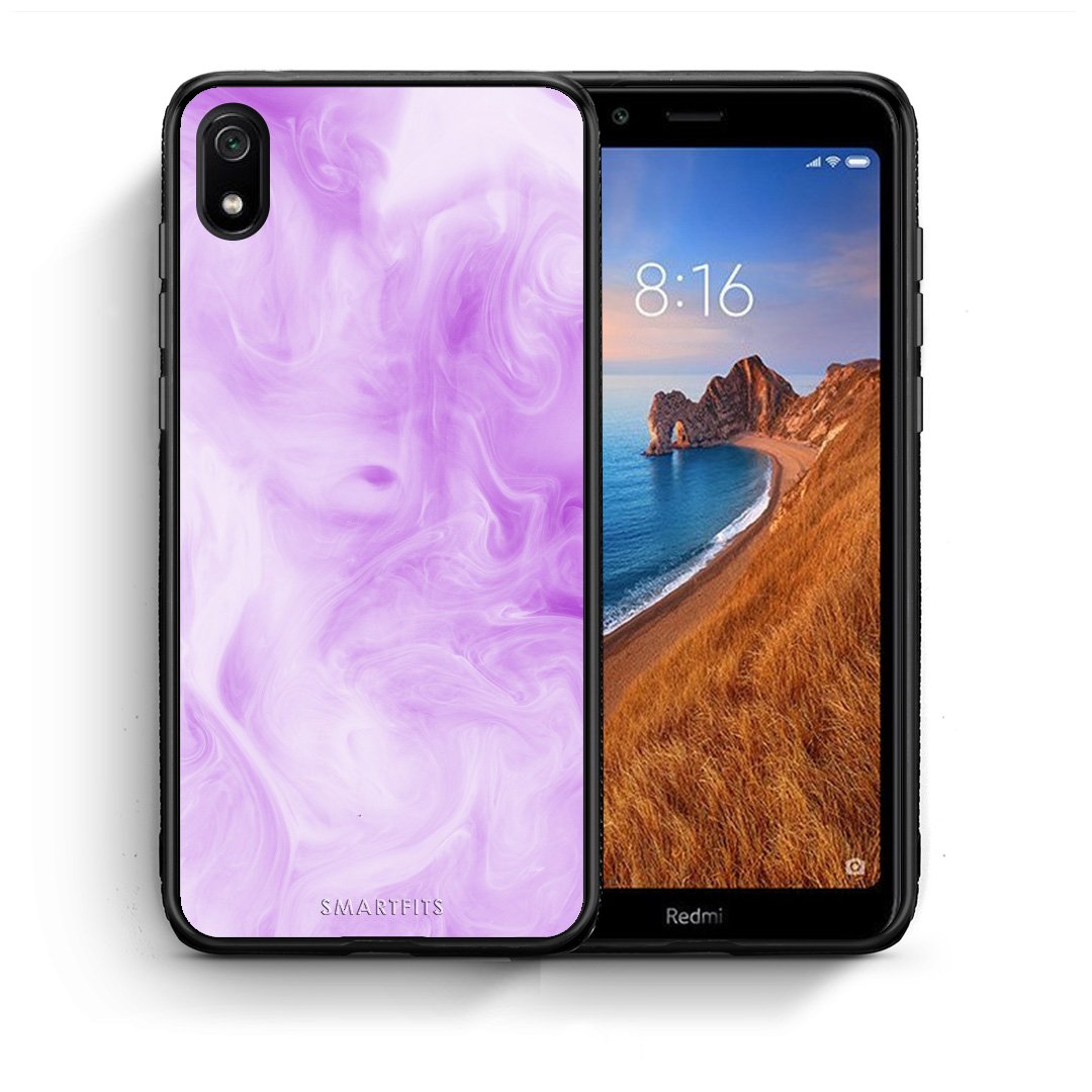 Θήκη Xiaomi Redmi 7A Lavender Watercolor από τη Smartfits με σχέδιο στο πίσω μέρος και μαύρο περίβλημα | Xiaomi Redmi 7A Lavender Watercolor case with colorful back and black bezels