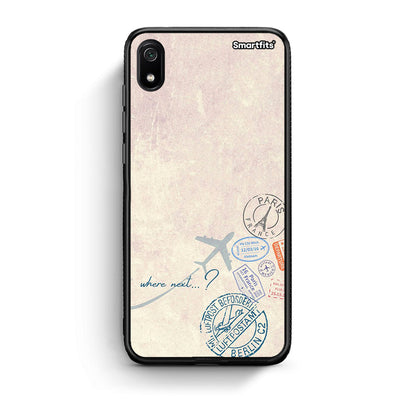 Xiaomi Redmi 7A Where Next Θήκη από τη Smartfits με σχέδιο στο πίσω μέρος και μαύρο περίβλημα | Smartphone case with colorful back and black bezels by Smartfits