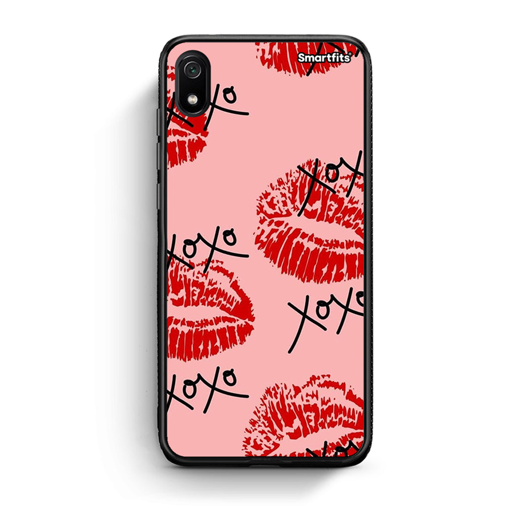 Xiaomi Redmi 7A XOXO Lips θήκη από τη Smartfits με σχέδιο στο πίσω μέρος και μαύρο περίβλημα | Smartphone case with colorful back and black bezels by Smartfits