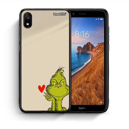 Θήκη Xiaomi Redmi 7A Xmas Grinch από τη Smartfits με σχέδιο στο πίσω μέρος και μαύρο περίβλημα | Xiaomi Redmi 7A Xmas Grinch case with colorful back and black bezels