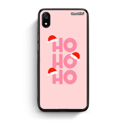 Xiaomi Redmi 7A Xmas Ho Ho Ho θήκη από τη Smartfits με σχέδιο στο πίσω μέρος και μαύρο περίβλημα | Smartphone case with colorful back and black bezels by Smartfits