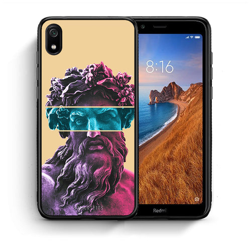 Θήκη Αγίου Βαλεντίνου Xiaomi Redmi 7A Zeus Art από τη Smartfits με σχέδιο στο πίσω μέρος και μαύρο περίβλημα | Xiaomi Redmi 7A Zeus Art case with colorful back and black bezels