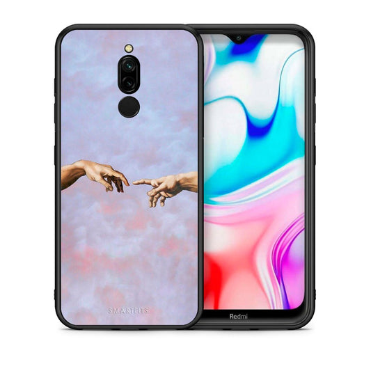 Θήκη Xiaomi Redmi 8 Adam Hand από τη Smartfits με σχέδιο στο πίσω μέρος και μαύρο περίβλημα | Xiaomi Redmi 8 Adam Hand case with colorful back and black bezels