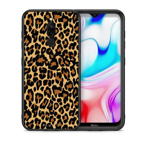 Θήκη Xiaomi Redmi 8 Leopard Animal από τη Smartfits με σχέδιο στο πίσω μέρος και μαύρο περίβλημα | Xiaomi Redmi 8 Leopard Animal case with colorful back and black bezels