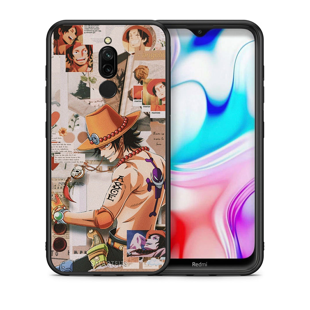 Θήκη Xiaomi Redmi 8 Anime Collage από τη Smartfits με σχέδιο στο πίσω μέρος και μαύρο περίβλημα | Xiaomi Redmi 8 Anime Collage case with colorful back and black bezels