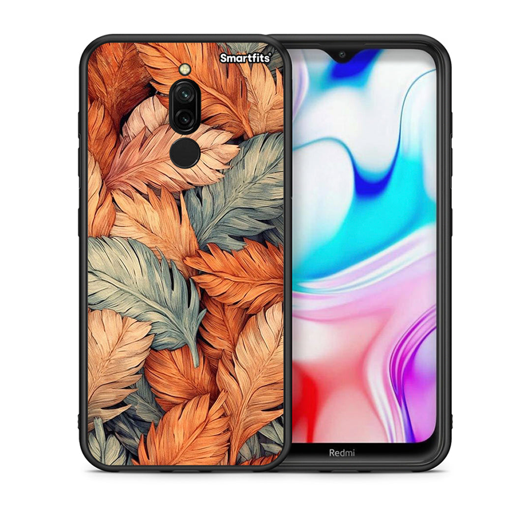 Θήκη Xiaomi Redmi 8 Autumn Leaves από τη Smartfits με σχέδιο στο πίσω μέρος και μαύρο περίβλημα | Xiaomi Redmi 8 Autumn Leaves case with colorful back and black bezels