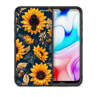 Thumbnail for Θήκη Xiaomi Redmi 8 Autumn Sunflowers από τη Smartfits με σχέδιο στο πίσω μέρος και μαύρο περίβλημα | Xiaomi Redmi 8 Autumn Sunflowers case with colorful back and black bezels
