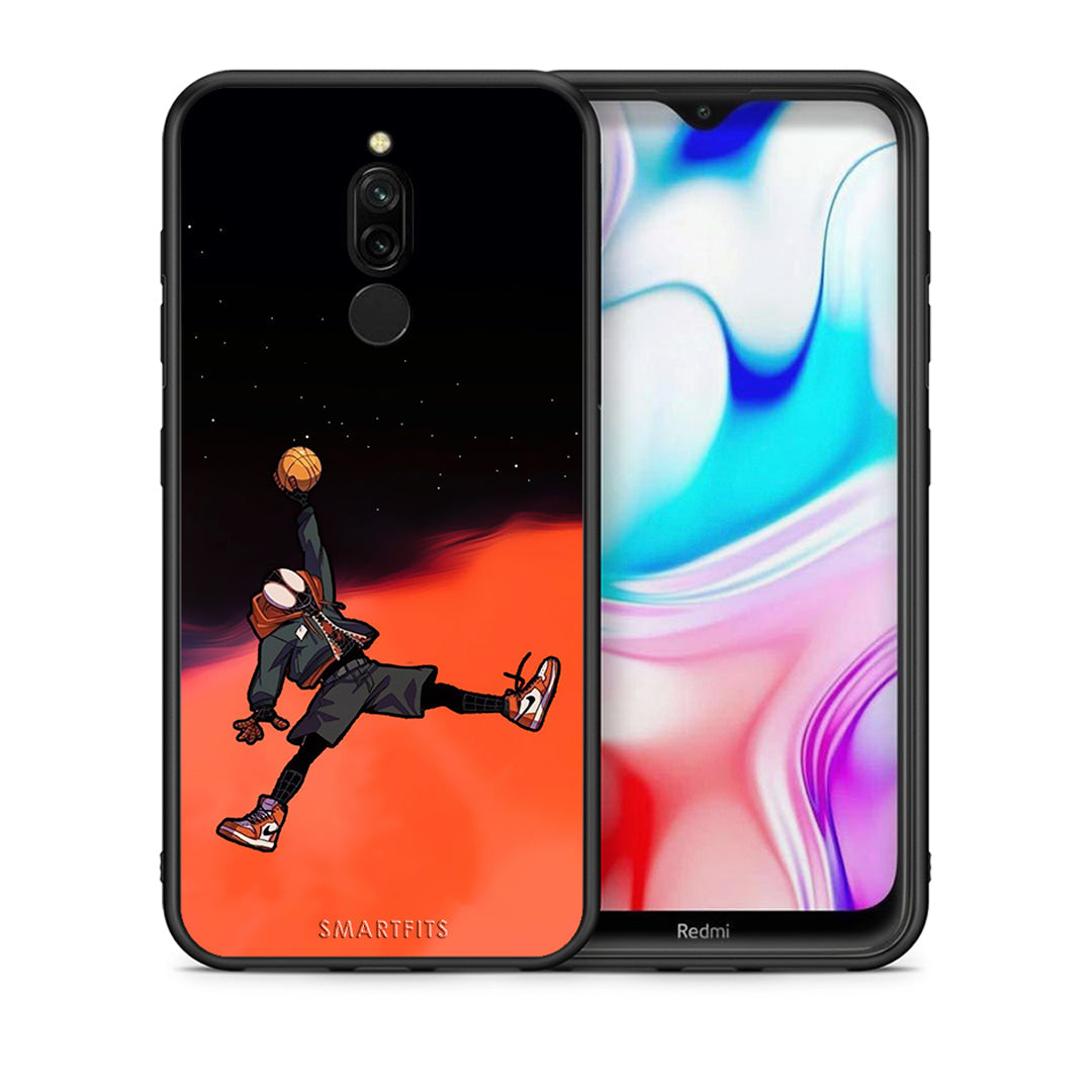 Θήκη Xiaomi Redmi 8 Basketball Hero από τη Smartfits με σχέδιο στο πίσω μέρος και μαύρο περίβλημα | Xiaomi Redmi 8 Basketball Hero case with colorful back and black bezels