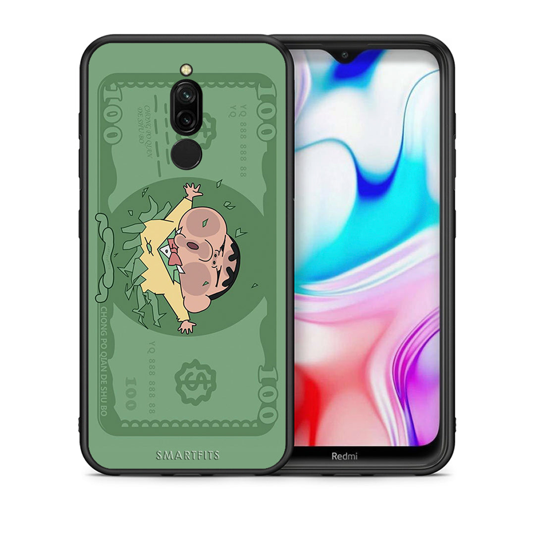 Θήκη Αγίου Βαλεντίνου Xiaomi Redmi 8 Big Money από τη Smartfits με σχέδιο στο πίσω μέρος και μαύρο περίβλημα | Xiaomi Redmi 8 Big Money case with colorful back and black bezels