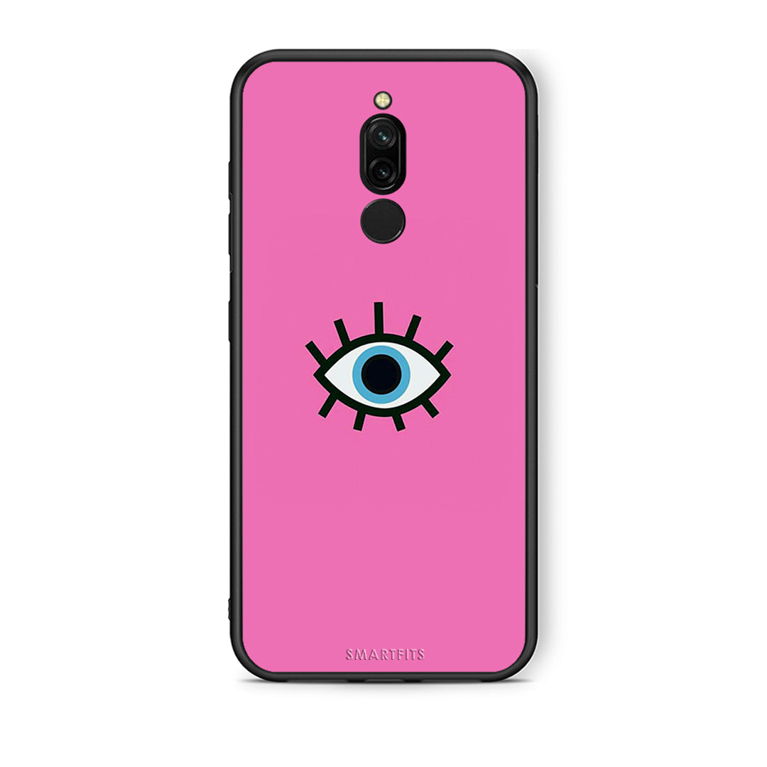 Xiaomi Redmi 8 Blue Eye Pink θήκη από τη Smartfits με σχέδιο στο πίσω μέρος και μαύρο περίβλημα | Smartphone case with colorful back and black bezels by Smartfits