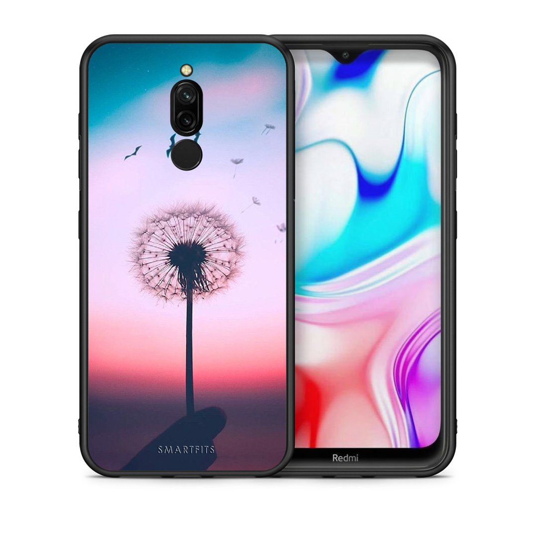 Θήκη Xiaomi Redmi 8 Wish Boho από τη Smartfits με σχέδιο στο πίσω μέρος και μαύρο περίβλημα | Xiaomi Redmi 8 Wish Boho case with colorful back and black bezels