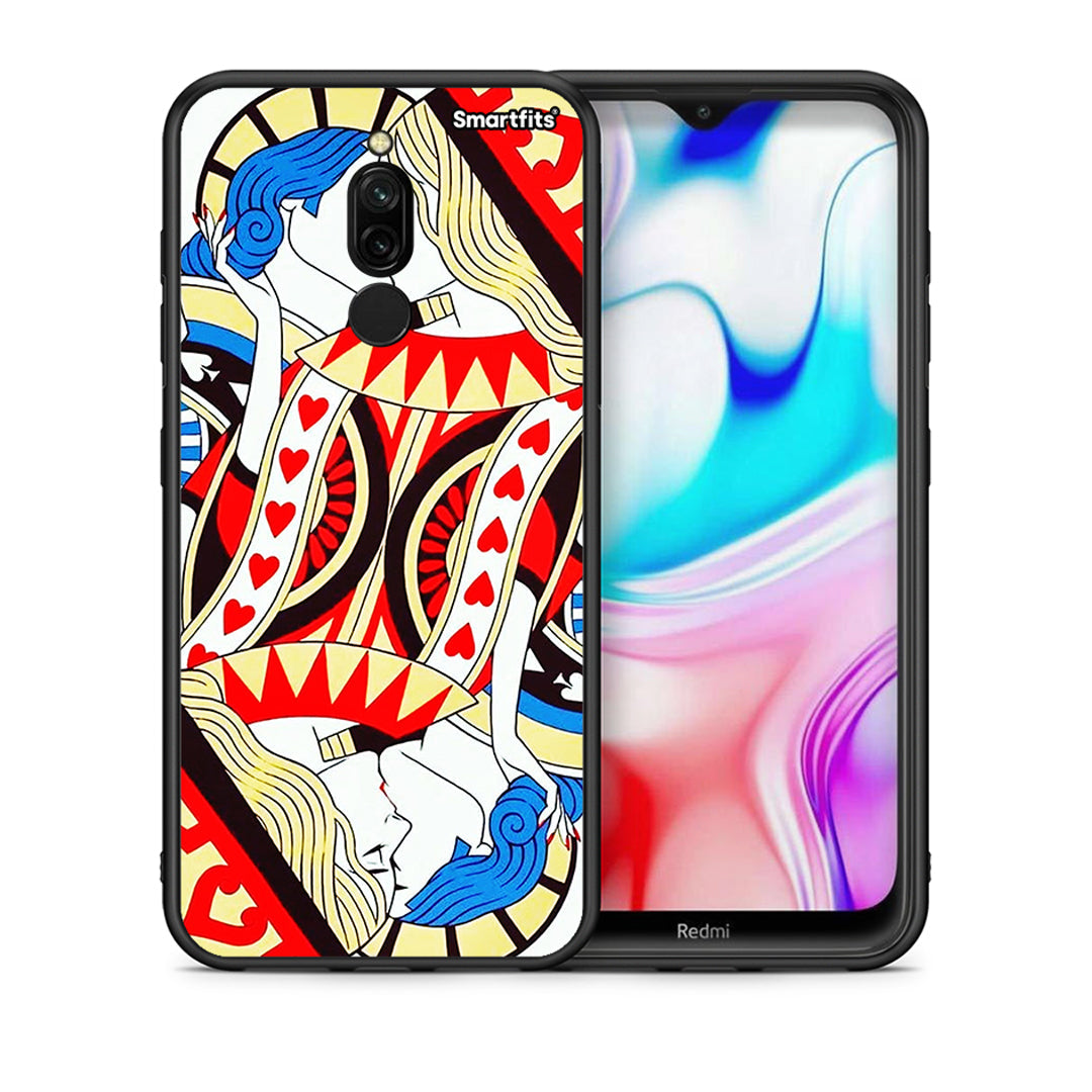 Θήκη Xiaomi Redmi 8 Card Love από τη Smartfits με σχέδιο στο πίσω μέρος και μαύρο περίβλημα | Xiaomi Redmi 8 Card Love case with colorful back and black bezels