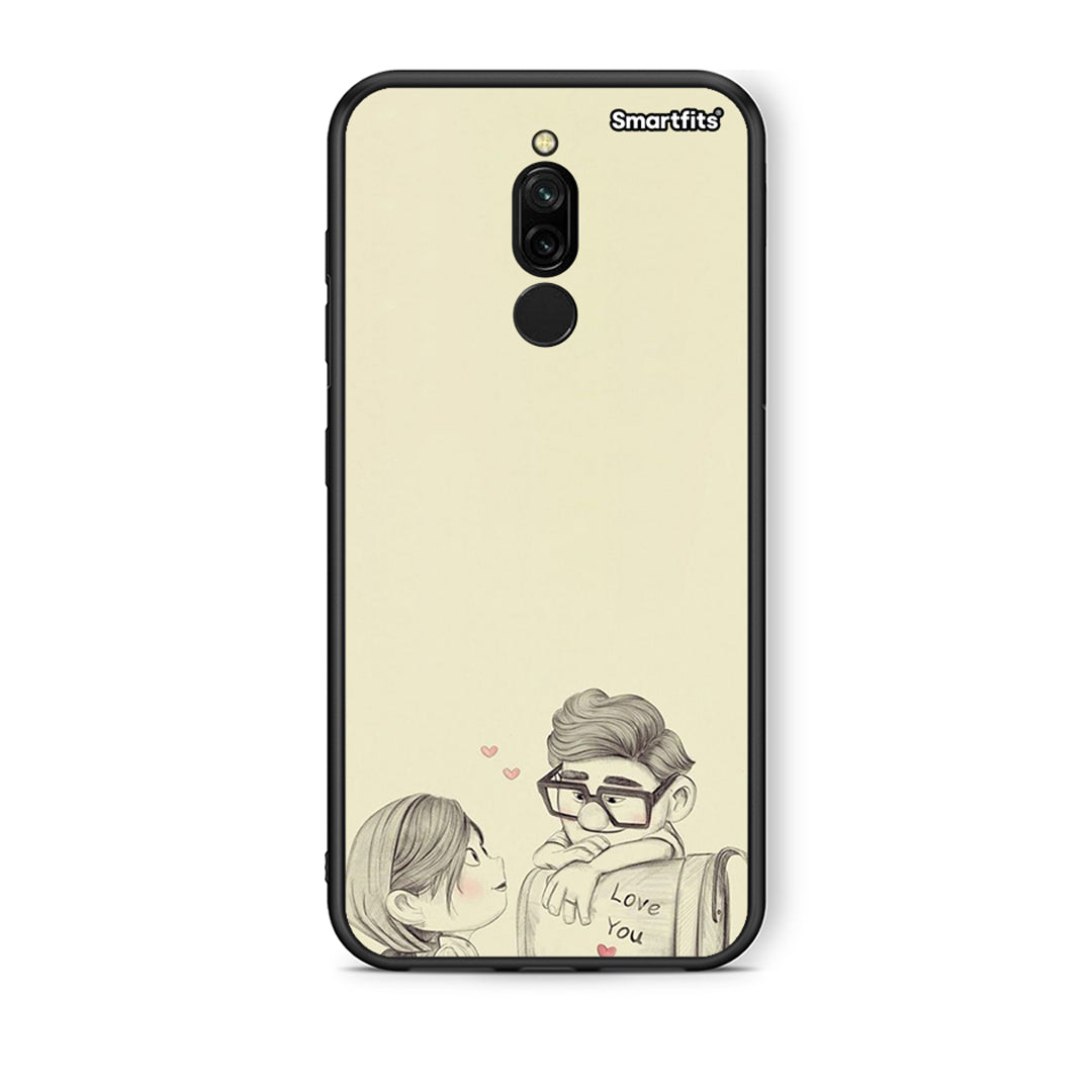 Xiaomi Redmi 8 Carl And Ellie θήκη από τη Smartfits με σχέδιο στο πίσω μέρος και μαύρο περίβλημα | Smartphone case with colorful back and black bezels by Smartfits