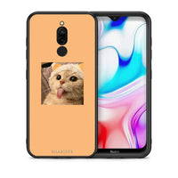 Thumbnail for Θήκη Xiaomi Redmi 8 Cat Tongue από τη Smartfits με σχέδιο στο πίσω μέρος και μαύρο περίβλημα | Xiaomi Redmi 8 Cat Tongue case with colorful back and black bezels