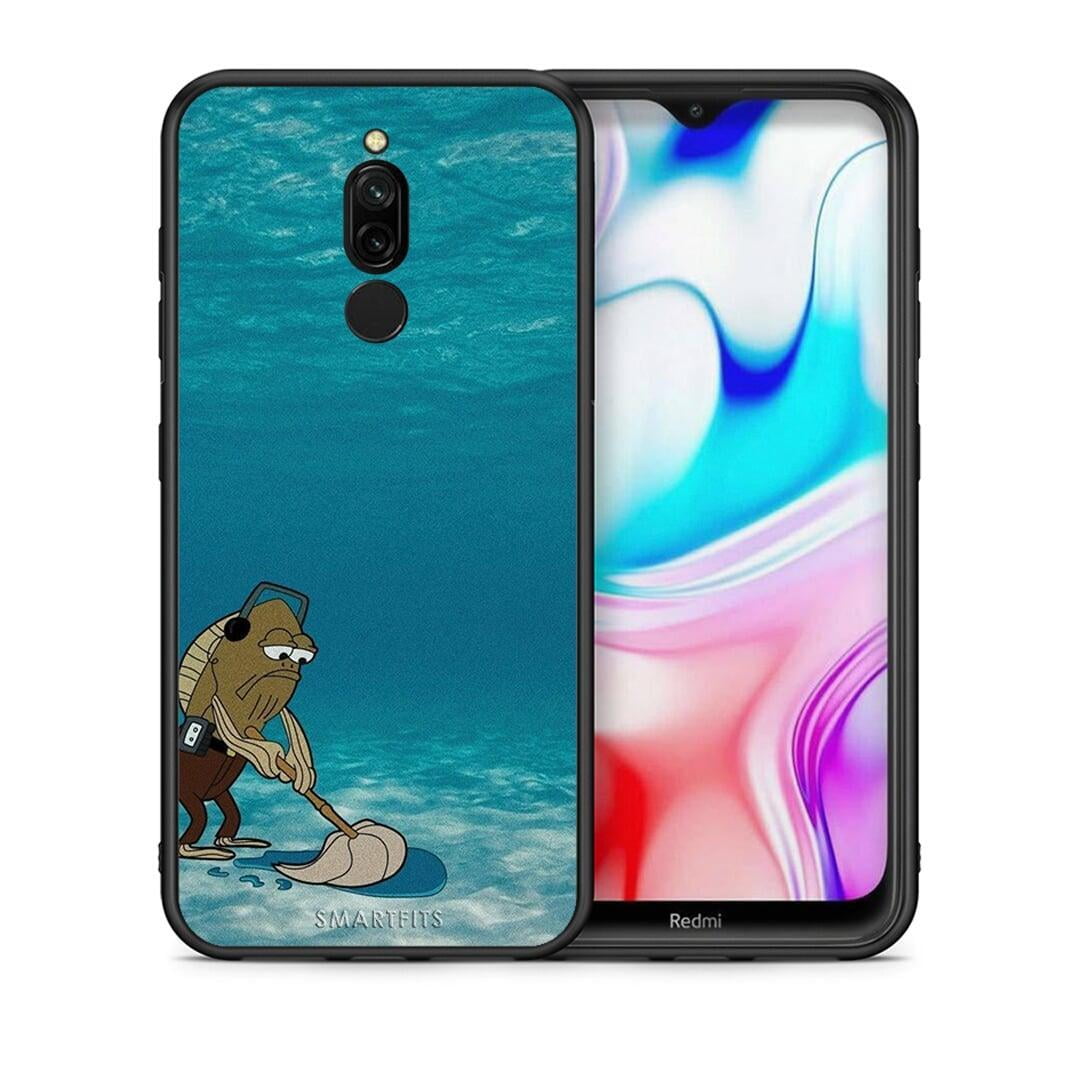 Θήκη Xiaomi Redmi 8 Clean The Ocean από τη Smartfits με σχέδιο στο πίσω μέρος και μαύρο περίβλημα | Xiaomi Redmi 8 Clean The Ocean case with colorful back and black bezels
