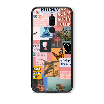 Xiaomi Redmi 8 Collage Bitchin Θήκη Αγίου Βαλεντίνου από τη Smartfits με σχέδιο στο πίσω μέρος και μαύρο περίβλημα | Smartphone case with colorful back and black bezels by Smartfits