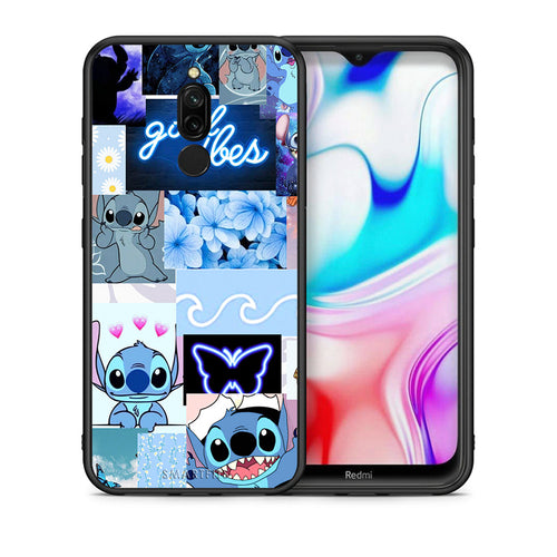 Θήκη Αγίου Βαλεντίνου Xiaomi Redmi 8 Collage Good Vibes από τη Smartfits με σχέδιο στο πίσω μέρος και μαύρο περίβλημα | Xiaomi Redmi 8 Collage Good Vibes case with colorful back and black bezels