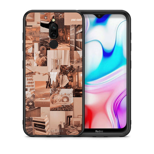 Θήκη Αγίου Βαλεντίνου Xiaomi Redmi 8 Collage You Can από τη Smartfits με σχέδιο στο πίσω μέρος και μαύρο περίβλημα | Xiaomi Redmi 8 Collage You Can case with colorful back and black bezels
