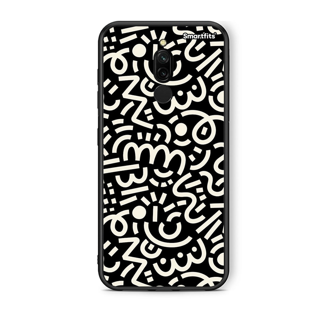 Xiaomi Redmi 8 Doodle Art Θήκη από τη Smartfits με σχέδιο στο πίσω μέρος και μαύρο περίβλημα | Smartphone case with colorful back and black bezels by Smartfits