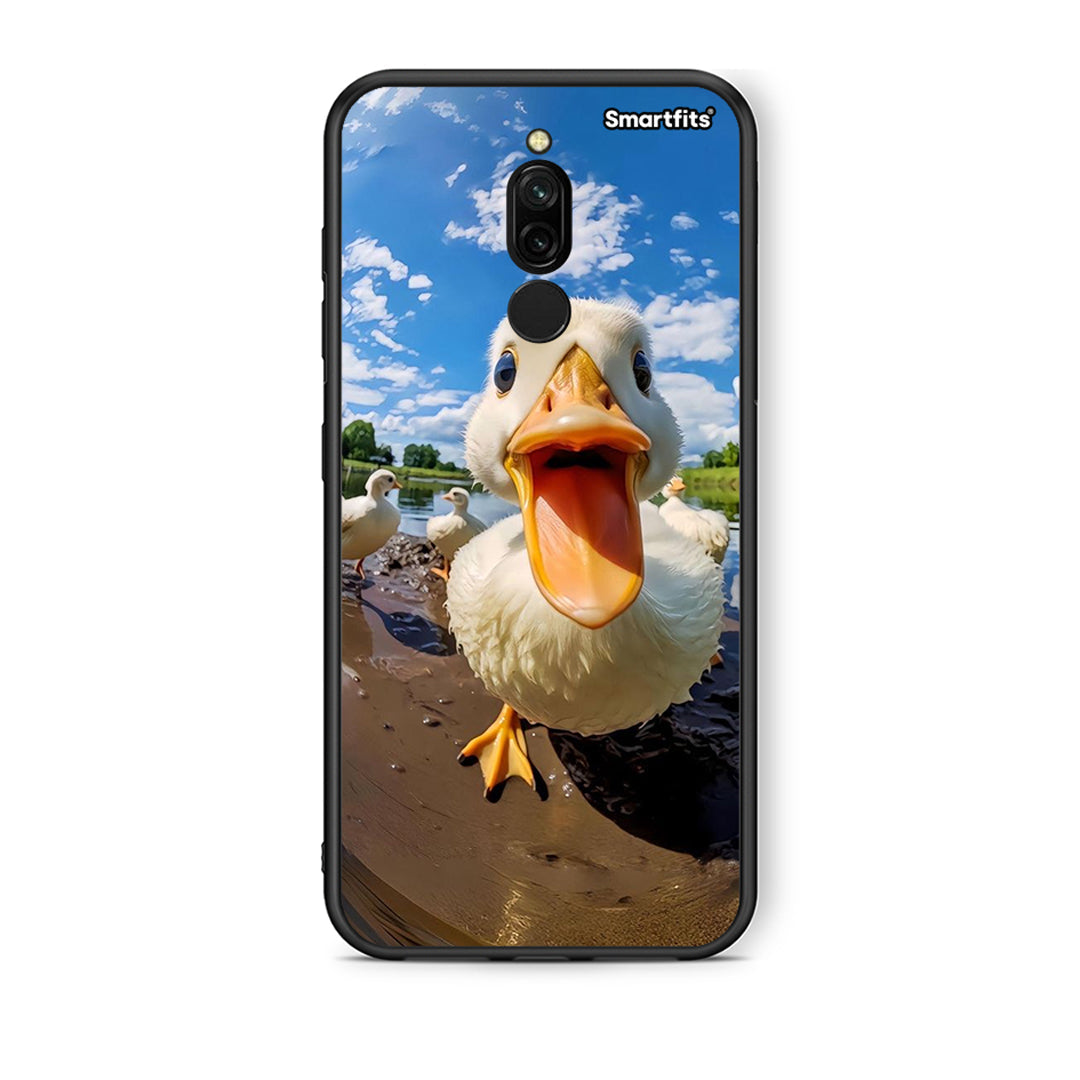 Xiaomi Redmi 8 Duck Face θήκη από τη Smartfits με σχέδιο στο πίσω μέρος και μαύρο περίβλημα | Smartphone case with colorful back and black bezels by Smartfits
