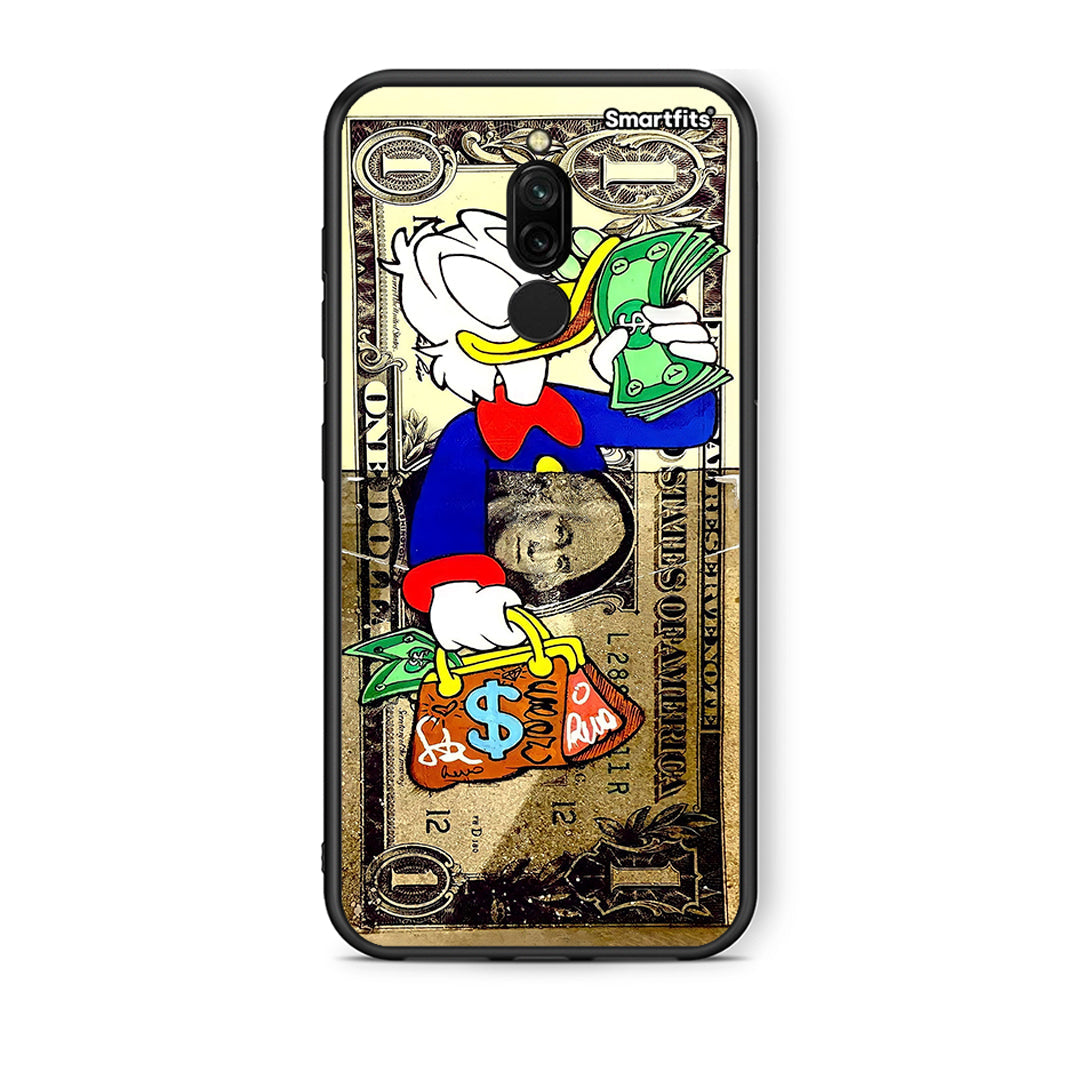 Xiaomi Redmi 8 Duck Money Θήκη από τη Smartfits με σχέδιο στο πίσω μέρος και μαύρο περίβλημα | Smartphone case with colorful back and black bezels by Smartfits