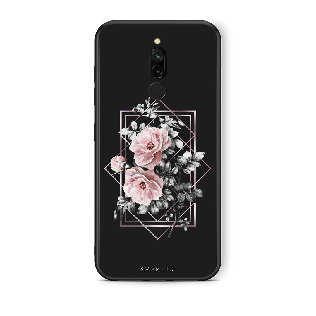 4 - Xiaomi Redmi 8 Frame Flower case, cover, bumper
