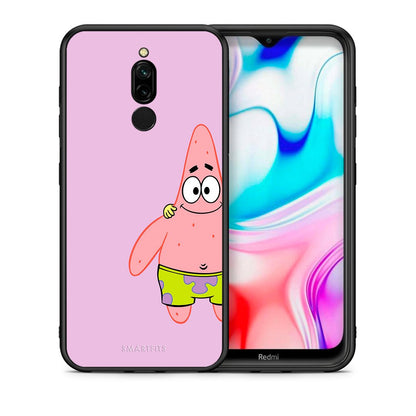Θήκη Xiaomi Redmi 8  Friends Patrick από τη Smartfits με σχέδιο στο πίσω μέρος και μαύρο περίβλημα | Xiaomi Redmi 8  Friends Patrick case with colorful back and black bezels