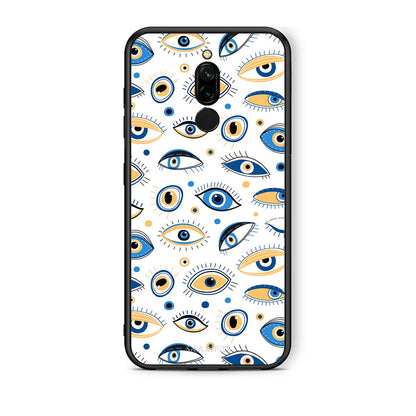 Xiaomi Redmi 8 Ftou Ftou θήκη από τη Smartfits με σχέδιο στο πίσω μέρος και μαύρο περίβλημα | Smartphone case with colorful back and black bezels by Smartfits