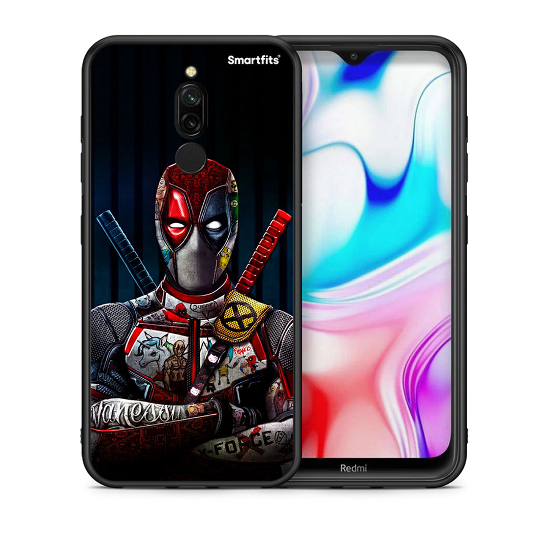 Θήκη Xiaomi Redmi 8 Funny Guy από τη Smartfits με σχέδιο στο πίσω μέρος και μαύρο περίβλημα | Xiaomi Redmi 8 Funny Guy case with colorful back and black bezels