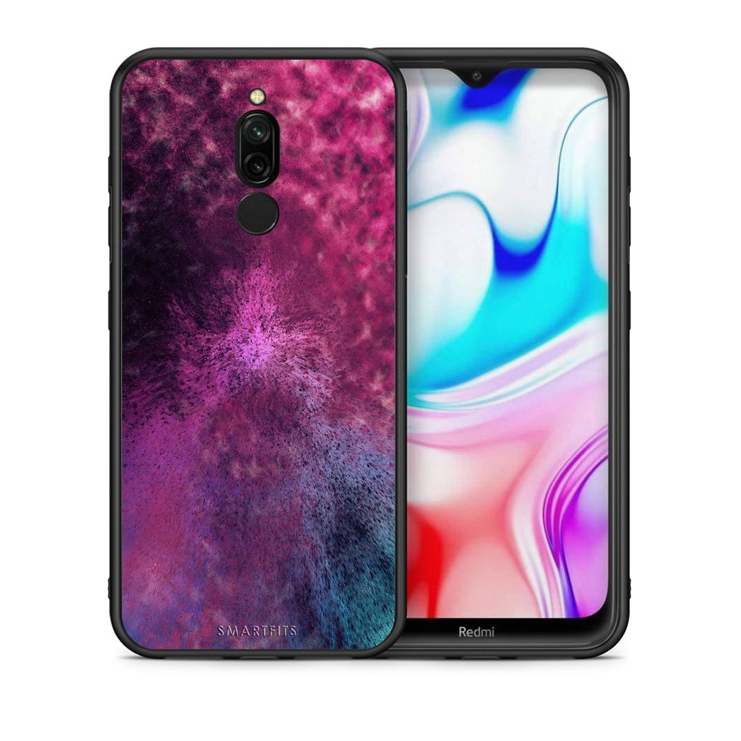 Θήκη Xiaomi Redmi 8 Aurora Galaxy από τη Smartfits με σχέδιο στο πίσω μέρος και μαύρο περίβλημα | Xiaomi Redmi 8 Aurora Galaxy case with colorful back and black bezels