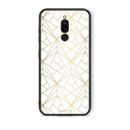 111 - Xiaomi Redmi 8 Luxury White Geometric case, cover, bumper