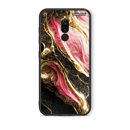 Xiaomi Redmi 8 Glamorous Pink Marble θήκη από τη Smartfits με σχέδιο στο πίσω μέρος και μαύρο περίβλημα | Smartphone case with colorful back and black bezels by Smartfits