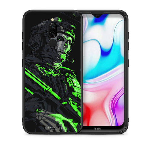 Θήκη Αγίου Βαλεντίνου Xiaomi Redmi 8 Green Soldier από τη Smartfits με σχέδιο στο πίσω μέρος και μαύρο περίβλημα | Xiaomi Redmi 8 Green Soldier case with colorful back and black bezels