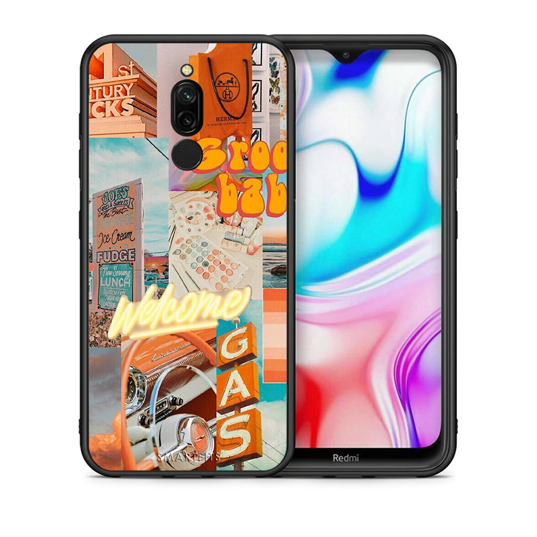 Θήκη Αγίου Βαλεντίνου Xiaomi Redmi 8 Groovy Babe από τη Smartfits με σχέδιο στο πίσω μέρος και μαύρο περίβλημα | Xiaomi Redmi 8 Groovy Babe case with colorful back and black bezels