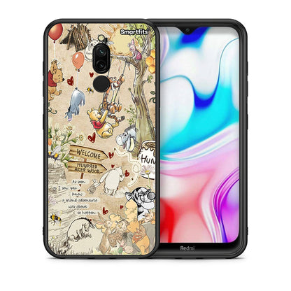 Θήκη Xiaomi Redmi 8 Happy Friends από τη Smartfits με σχέδιο στο πίσω μέρος και μαύρο περίβλημα | Xiaomi Redmi 8 Happy Friends case with colorful back and black bezels