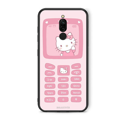 Xiaomi Redmi 8 Hello Kitten Θήκη Αγίου Βαλεντίνου από τη Smartfits με σχέδιο στο πίσω μέρος και μαύρο περίβλημα | Smartphone case with colorful back and black bezels by Smartfits
