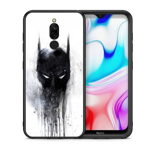 Θήκη Xiaomi Redmi 8 Paint Bat Hero από τη Smartfits με σχέδιο στο πίσω μέρος και μαύρο περίβλημα | Xiaomi Redmi 8 Paint Bat Hero case with colorful back and black bezels