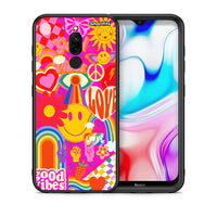Thumbnail for Θήκη Xiaomi Redmi 8 Hippie Love από τη Smartfits με σχέδιο στο πίσω μέρος και μαύρο περίβλημα | Xiaomi Redmi 8 Hippie Love case with colorful back and black bezels