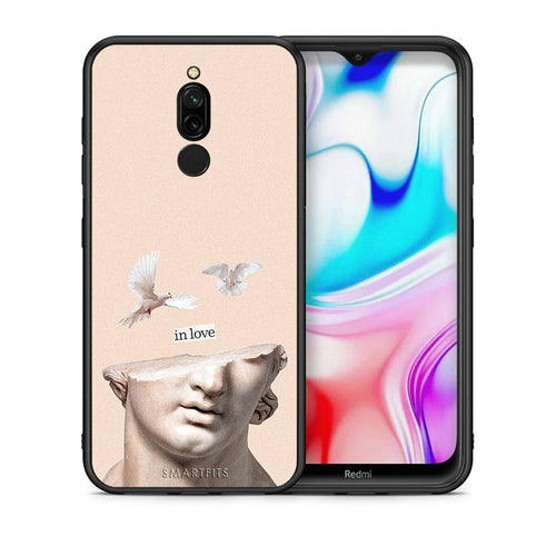 Θήκη Xiaomi Redmi 8 In Love από τη Smartfits με σχέδιο στο πίσω μέρος και μαύρο περίβλημα | Xiaomi Redmi 8 In Love case with colorful back and black bezels