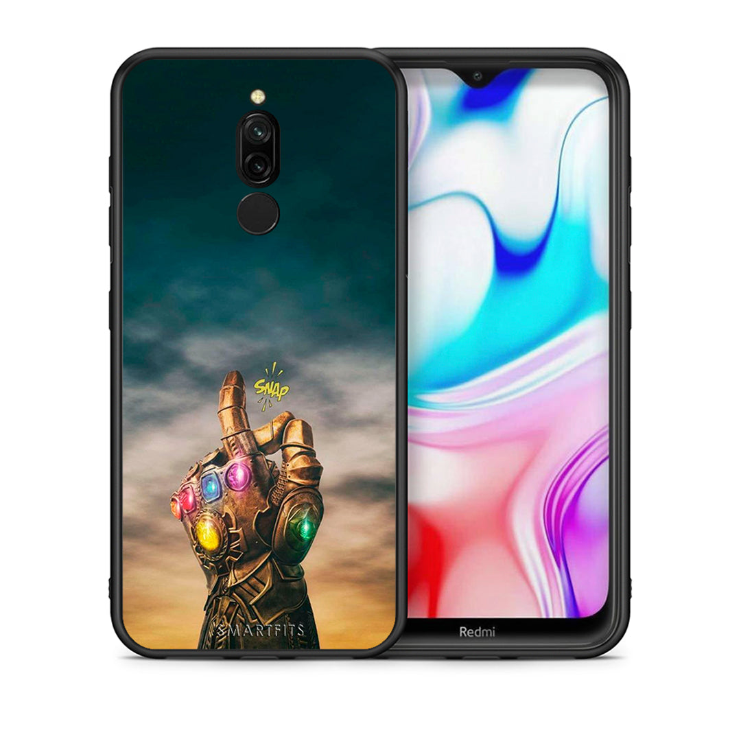 Θήκη Xiaomi Redmi 8 Infinity Snap από τη Smartfits με σχέδιο στο πίσω μέρος και μαύρο περίβλημα | Xiaomi Redmi 8 Infinity Snap case with colorful back and black bezels