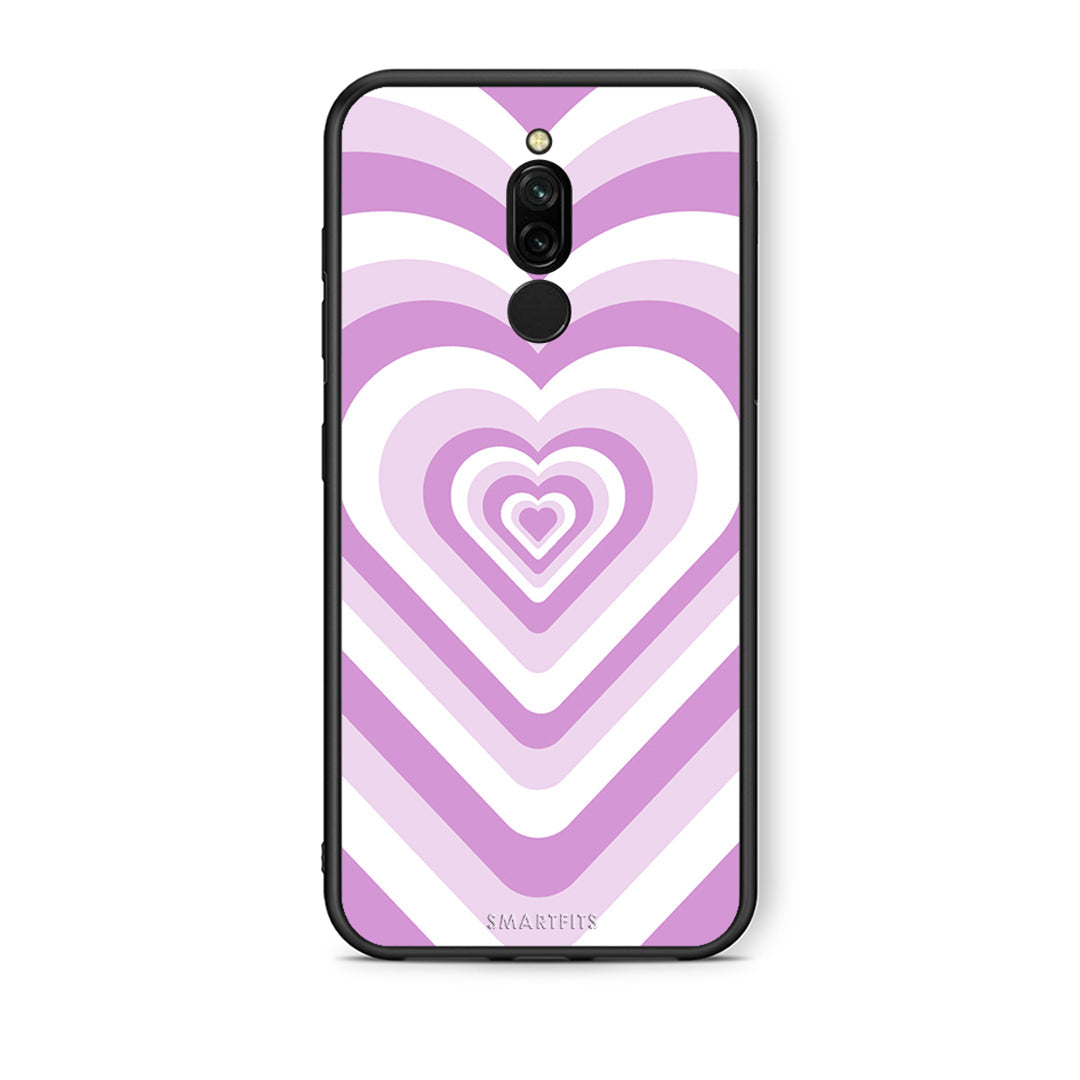 Xiaomi Redmi 8 Lilac Hearts θήκη από τη Smartfits με σχέδιο στο πίσω μέρος και μαύρο περίβλημα | Smartphone case with colorful back and black bezels by Smartfits