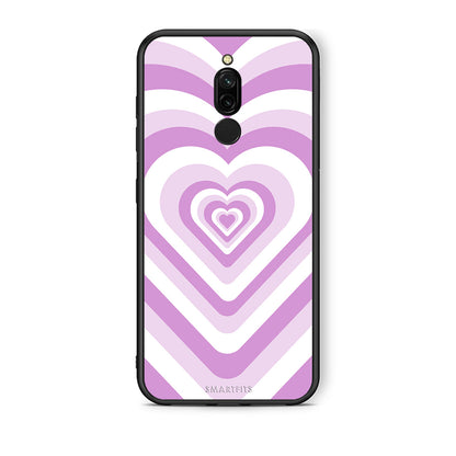 Xiaomi Redmi 8 Lilac Hearts θήκη από τη Smartfits με σχέδιο στο πίσω μέρος και μαύρο περίβλημα | Smartphone case with colorful back and black bezels by Smartfits