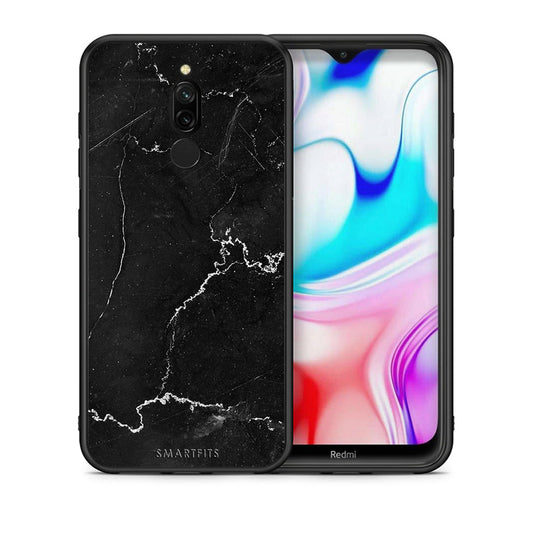 Θήκη Xiaomi Redmi 8 Marble Black από τη Smartfits με σχέδιο στο πίσω μέρος και μαύρο περίβλημα | Xiaomi Redmi 8 Marble Black case with colorful back and black bezels